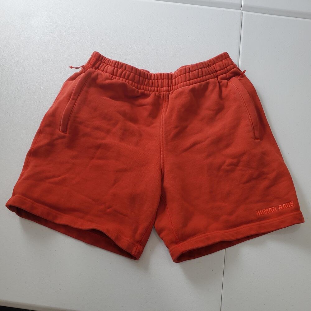 Adidas Pharrell Williams Human Race Shorts Mens Small Red Cotton GH4402 Athletic